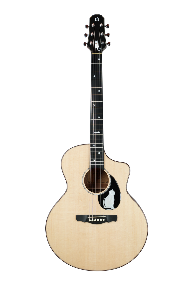 ギター spiral clover cat thirty four Soul Cat The “Disciple” 4-String Cigar Box Guitar | Music